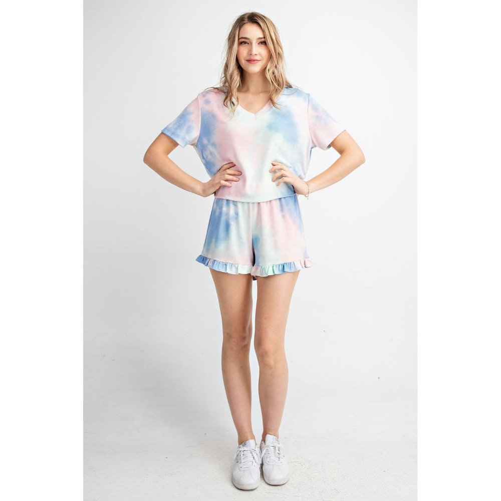 143 Story Cotton Candy Tie Dye Short Sleeve Top - Picture 2 of 5